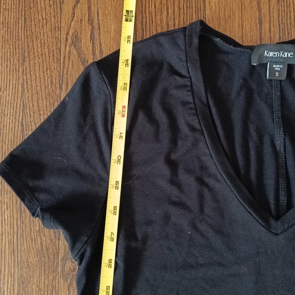 Karen Kane Black Short Sleeve Dress With Pockets - Picture 7 of 8